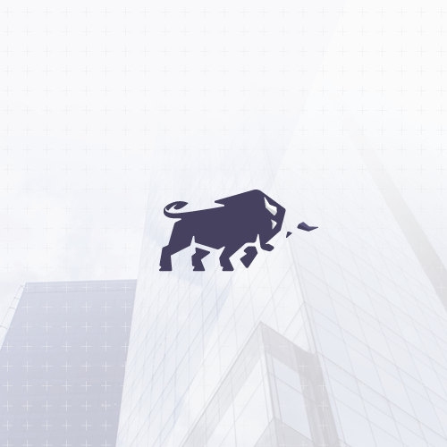 Strong logo with the title 'Minimalistic bull design'