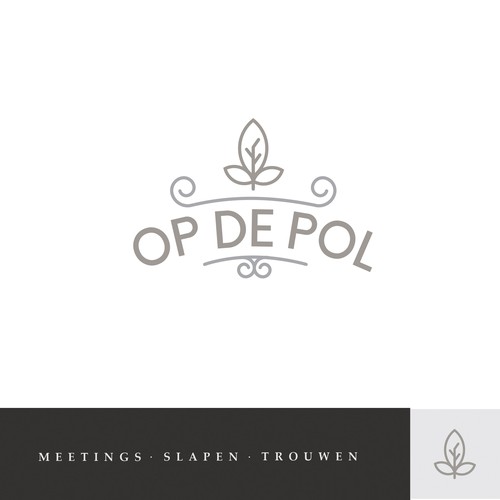 Arch design with the title 'Op De Pol - Contest'