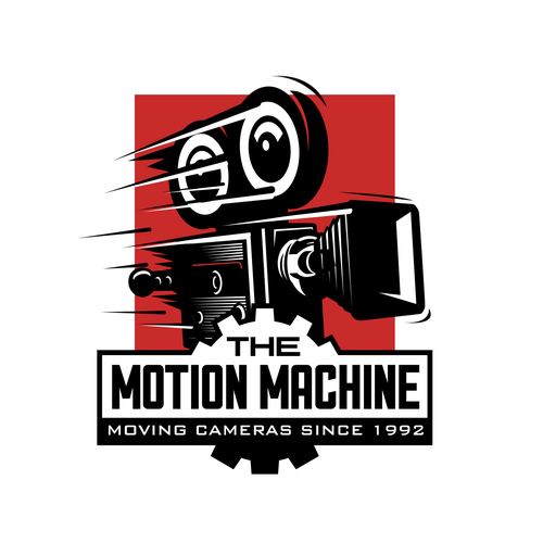 Machine logo with the title 'motion machine camera logo'