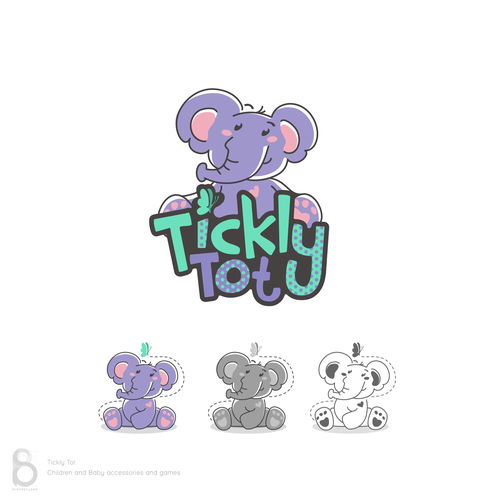 Butterfly design with the title 'Logo design for Tickly Tot'