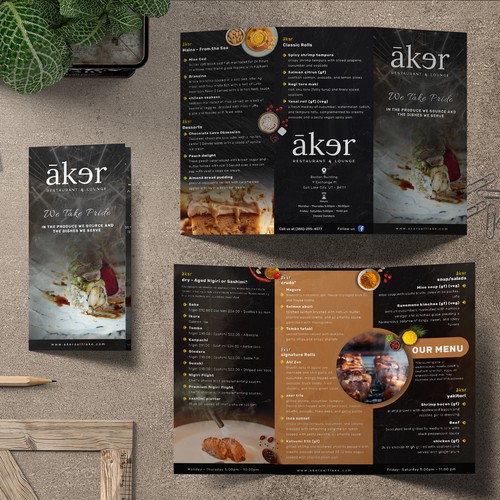 Lounge design with the title 'Stunning Brochure design for Restaurant & Lounge '