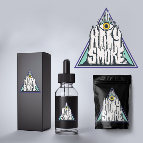 Vape logo with the title 'Holy Smoke Logo'