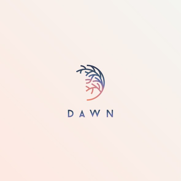 Morning logo with the title 'Elegant design depicting Dawn'