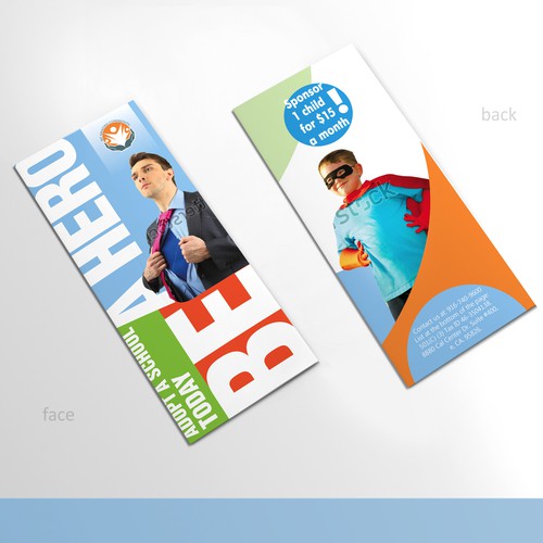 Hero design with the title '"Adopt school", brochure design.'