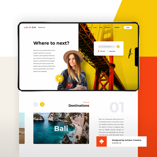 Page design with the title 'Responsive Landing Page Design'