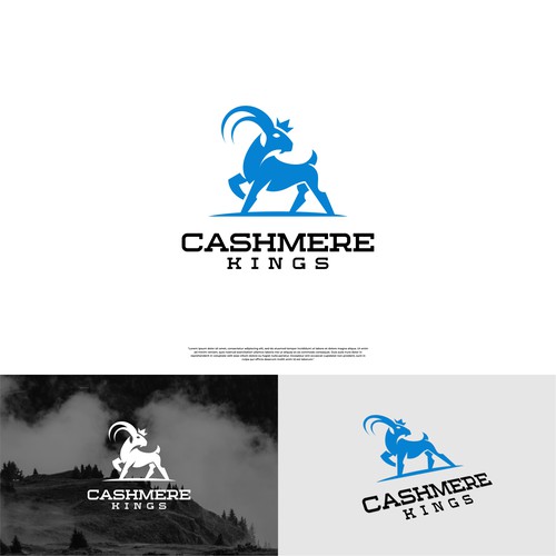 Mountain goat logo with the title 'Cashmere Kings'