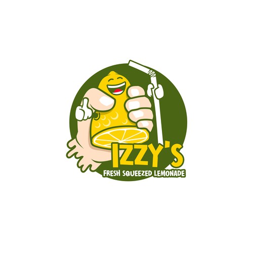 Lemonade logo with the title 'playful logo for Lemonade Drink'