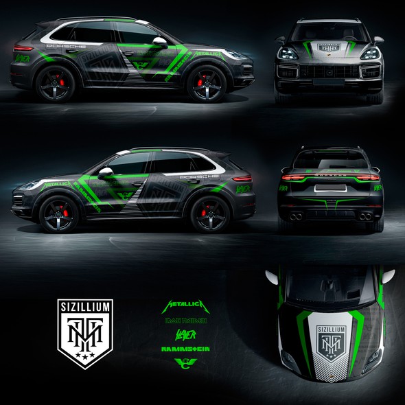 Livery design with the title 'Porsche Cayenne Turbo 2018 Wrap'