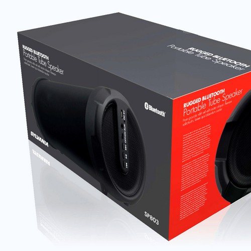 Electronic packaging with the title 'Speaker Tube Packaging'