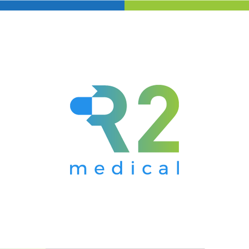 Sketchbook logo with the title 'Logo Concept for R2 Medical'