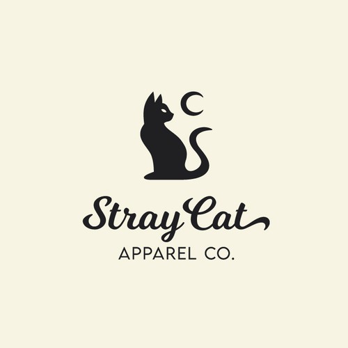 Cat design with the title 'Logo for cat-saving clothing brand'