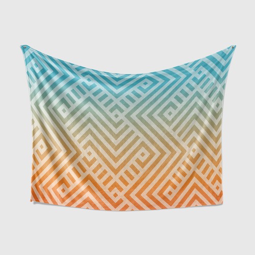 Pattern design artwork with the title 'Geometric blanket'
