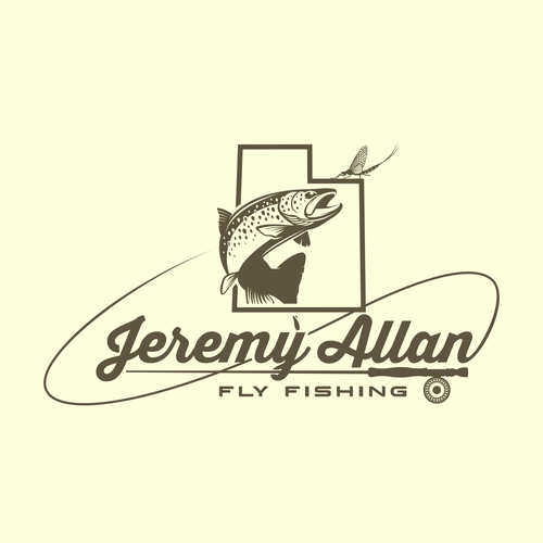 Fishing logo with the title 'Jeremy Allan FlyFishing Logo.'