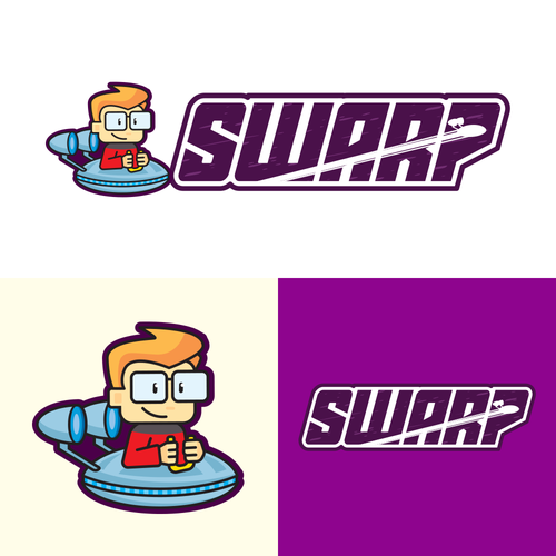 Sci-fi logo with the title 'Swarp'