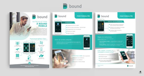 Guide design with the title 'Bound app guide design'