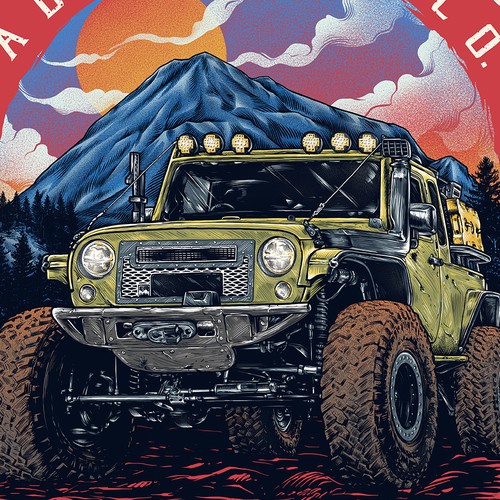 Sports t-shirt with the title 'American Adventute Co.'