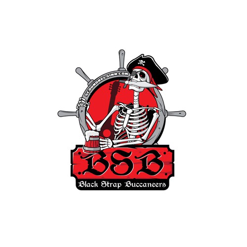 Pirate design with the title 'Black Strap Buccaneers'