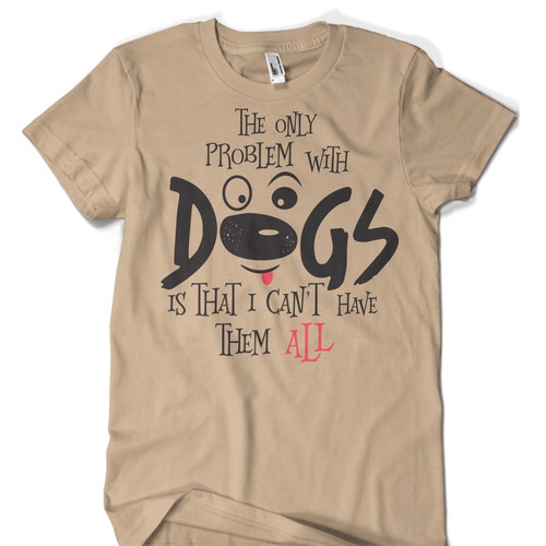 Dog t-shirt with the title 'Typography'