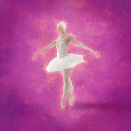 Oil painting design with the title 'Ballerina 01'
