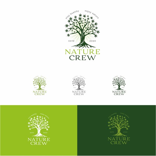 Medicinal logo with the title 'Nature crew'