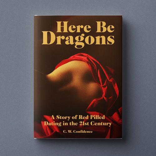 Elegant book cover with the title 'Here Be Dragons'
