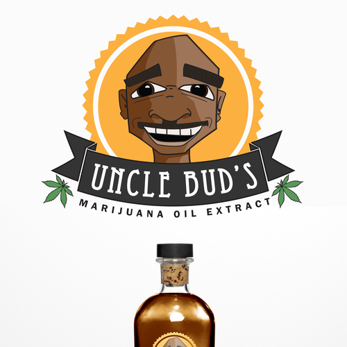 Art supply logo with the title 'Prototype logo pour huile'