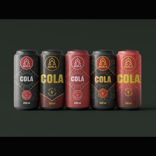Moroccan design with the title 'Adala Cola Label Design'