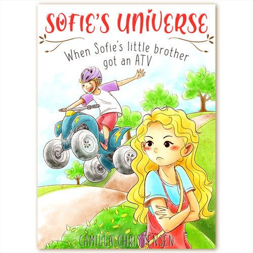 Kids book cover with the title 'E-book cover - Sofie's Universe'