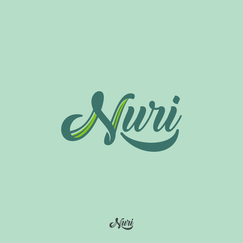 Natural product logo with the title 'Nuri'