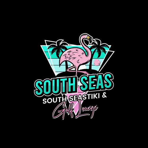 Flamingo logo with the title 'SOUTH SEAS'