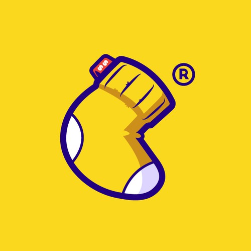 Sock design with the title 'Logo for socks shop'