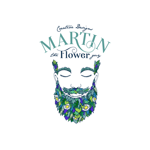 Foliage design with the title 'Martin the Flower Guy'