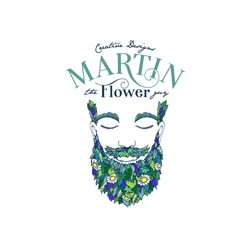 Florist design with the title 'Martin the Flower Guy'