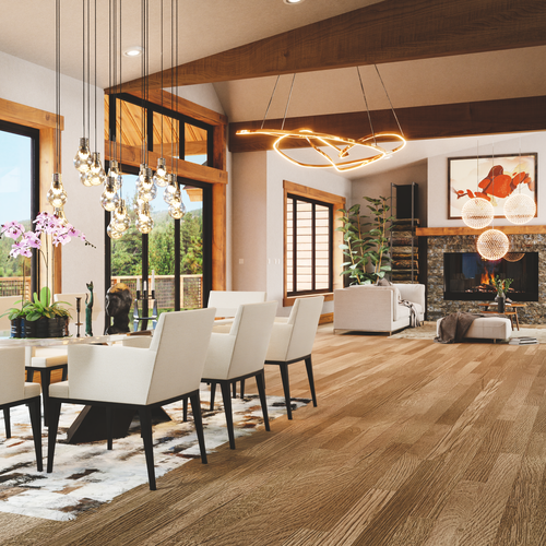 Diner design with the title '3d Rendering of a dining room'