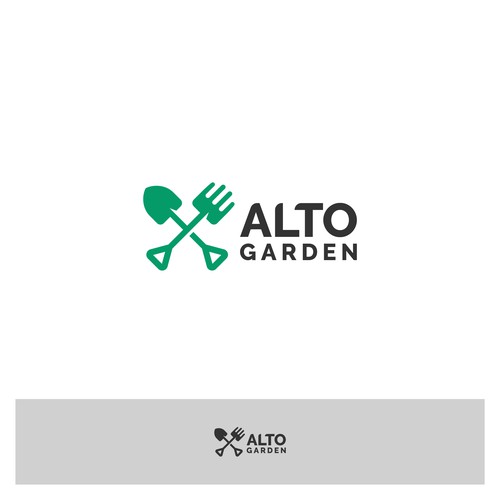 Gardener logo with the title 'logo for alto garden'