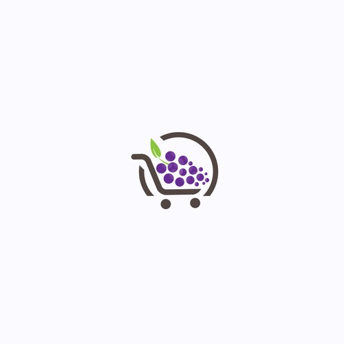 Conceptual brand with the title 'logo design concept for Grapes e-commerce'