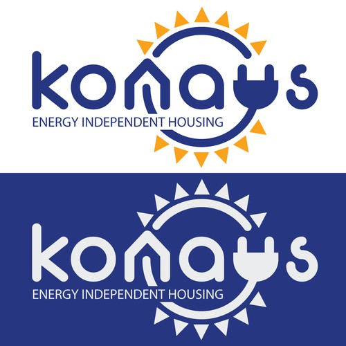 Solar panel design with the title 'Bold logo for an energy independent housing company'
