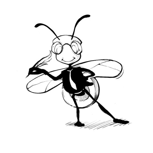Stroke design with the title 'Bee Character'
