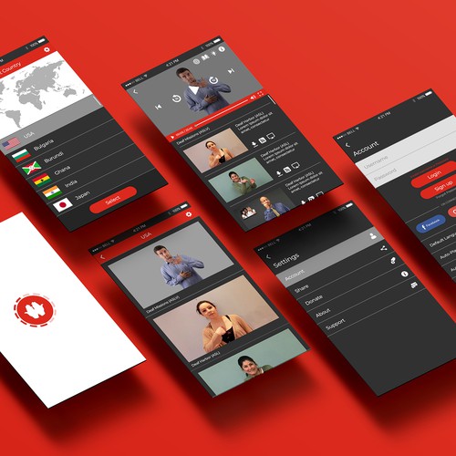 Intuitive design with the title 'UI Redesign Entry for Deaf bible'
