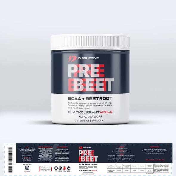 Conservative design with the title 'PreBeet Label'
