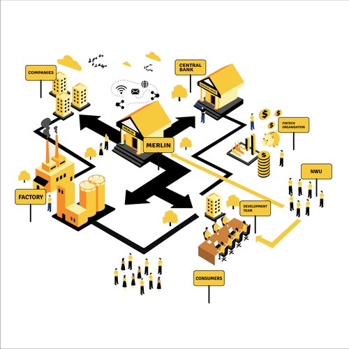 Business illustration with the title 'Info Graphics'