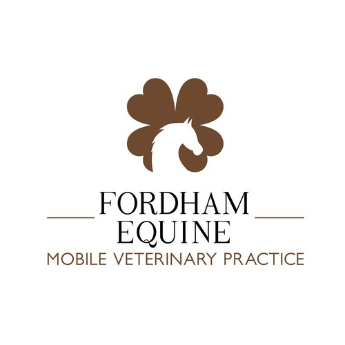 Horse artwork with the title 'Logo for equine veterinary practice'