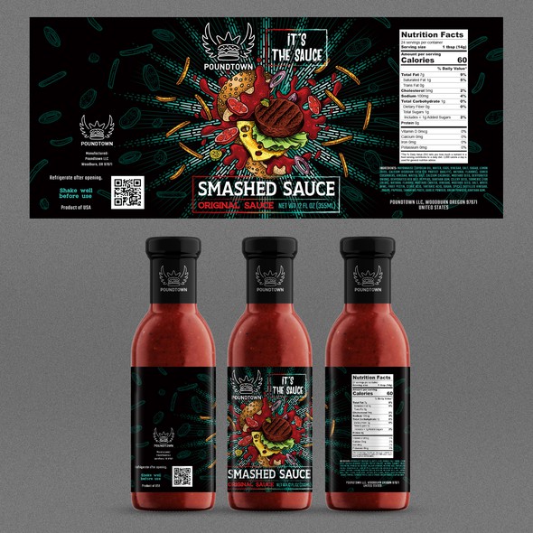 Sauce label with the title 'Sauce Label Design'