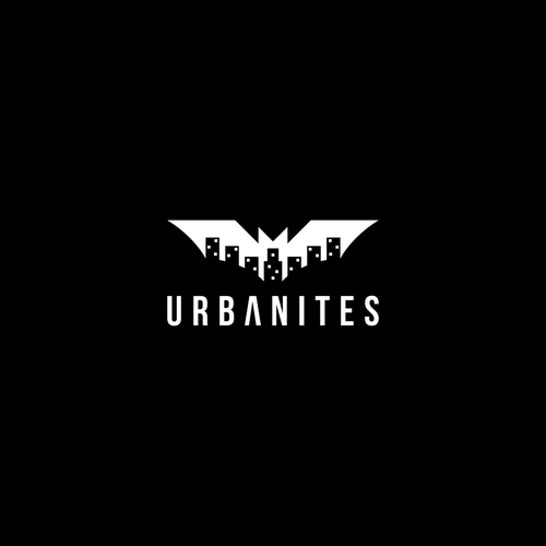Negative space logo with the title 'urbanites'