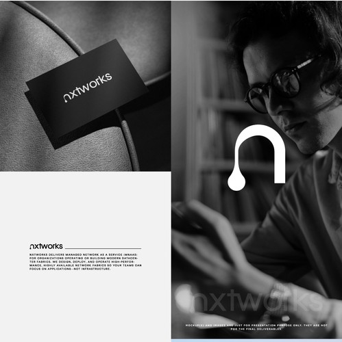 Corporate identity logo with the title 'nxtworks'