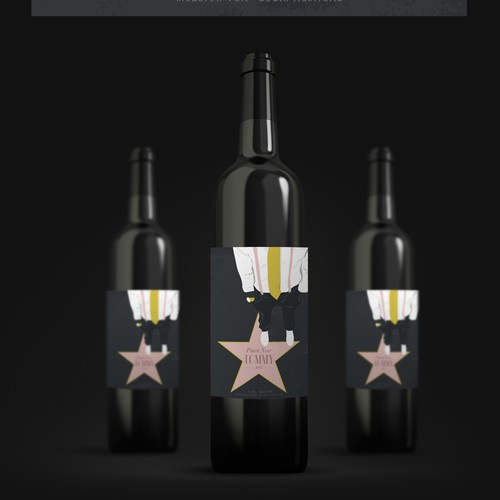 Hollywood design with the title 'Wine label for creative small winery in South Australia '