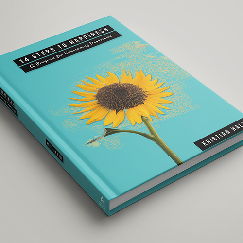 Sunflower design with the title 'Self Help Book Cover Design'