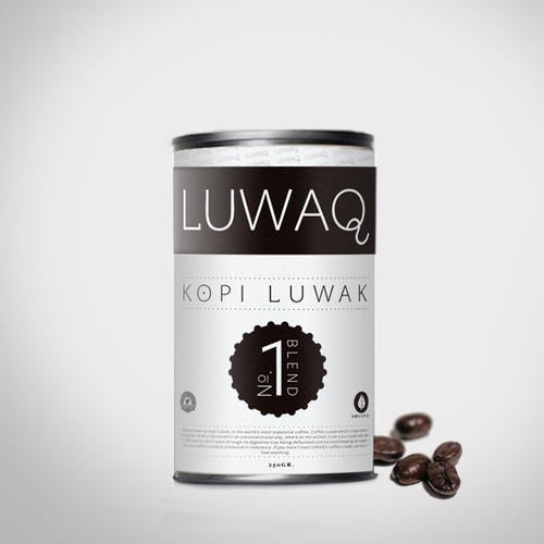 Coffee packaging with the title 'Coffee tin can  packaging '