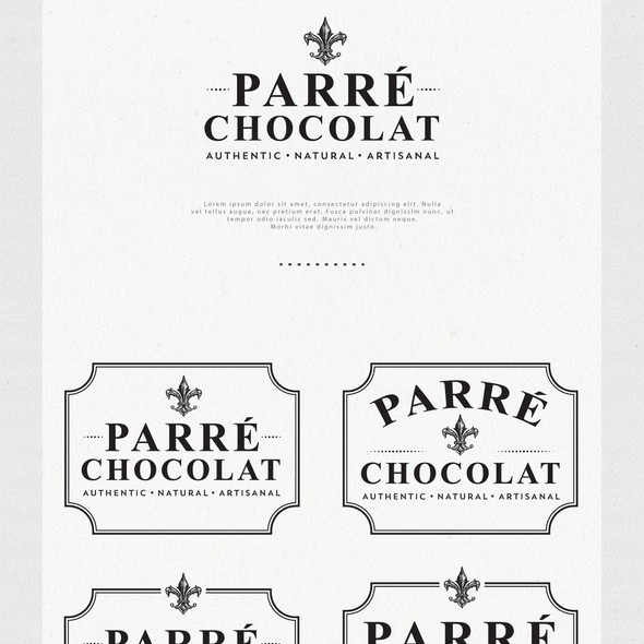 Chocolate logo with the title 'Logo Design for Parré Chocolat'