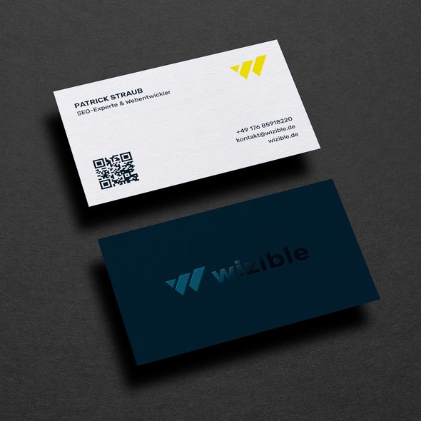 Spot UV design with the title 'Business card'